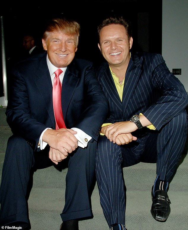 Trump was handpicked by showrunner Mark Burnett (pictured together) to lead The Apprentice, largely because he was a household name thanks to his role as a tabloid star in the 1990s.