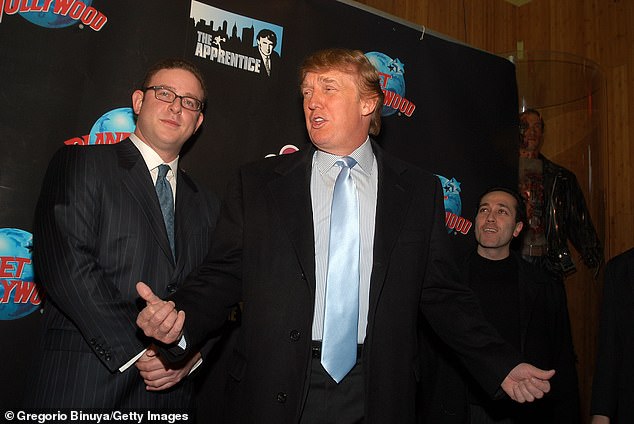 Trump pictured with contestant David Gould, whom he abruptly fired in the first season in a move that stunned producers