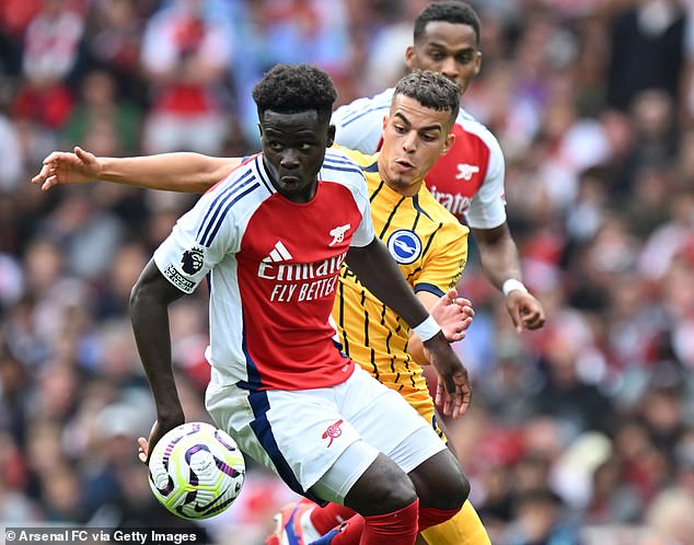 Bukayo Saka, who will be key to Arsenal's chances on Sunday, is a no-brainer choice at right wing