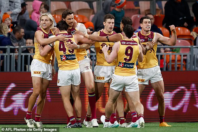 The GWS Giants led for most of the match before being surprised by Brisbane