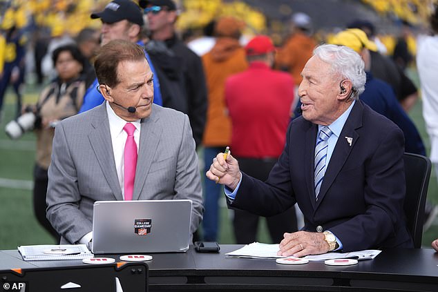 The arrival of Nick Saban (left) was expected to mark the end of Corso's time on the show