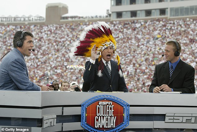 Corso selects FSU during an October 2002 broadcast of College GameDay in Florida