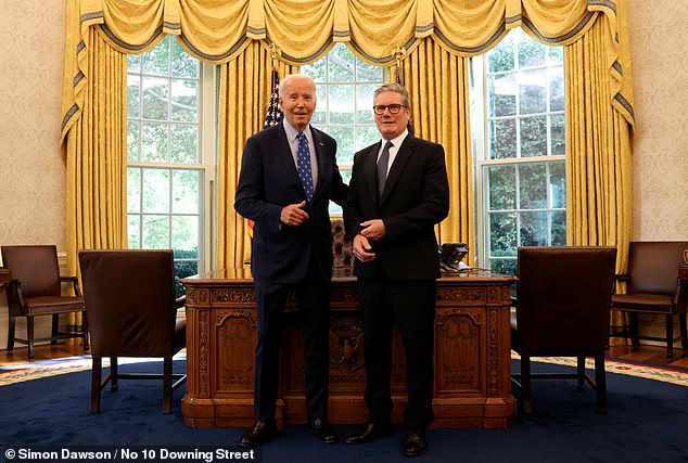 The terrifying prospect was discussed during a meeting between US President Joe Biden and British Prime Minister Keir Starmer at the White House on Friday