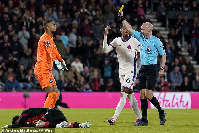 There were 14 yellow cards handed out in the match between the two teams on Saturday night, shown by Anthony Taylor