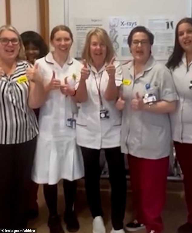 Doctors and nurses at the Hematology Oncology Day Unit at Good Hope, where she received treatment and aftercare, gave her a thumbs up on Saturday