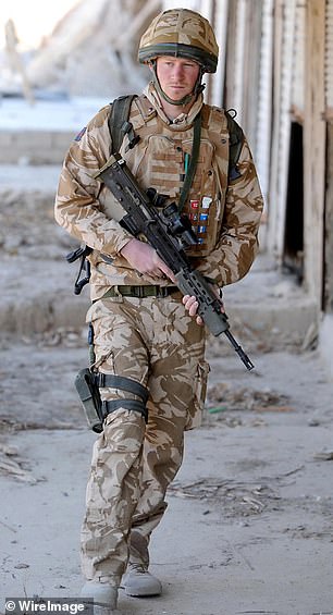 Prince Harry patrols the abandoned city of Garmisir, Afghanistan, in 2008