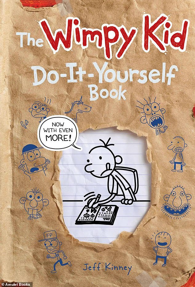 Hall found The Wimpy Kid Do-It-Yourself Book filled in - an activity book that allows children to draw, fill in facts about themselves and even role-play with their own Wimpy Kid diary