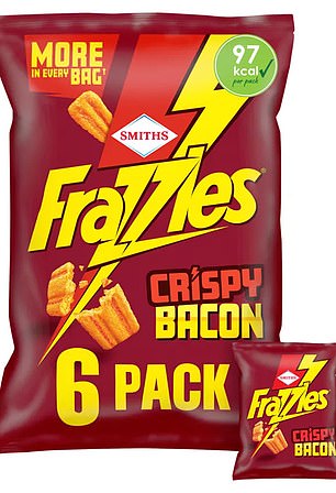 A 20 gram bag of Frazzles contains 97 calories.