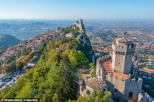 On Luca's least favorite list is the microstate of San Marino (above). 'It's very difficult to get to and there's nothing to do,' says the traveler