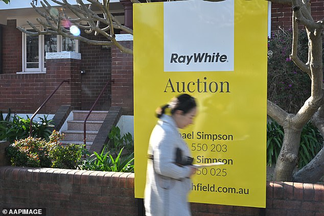 New date shows repayments on a $500,000 30-year mortgage are $3,105 per month for the June 2024 quarter. Pictured is an open home inspection in Sydney's inner west