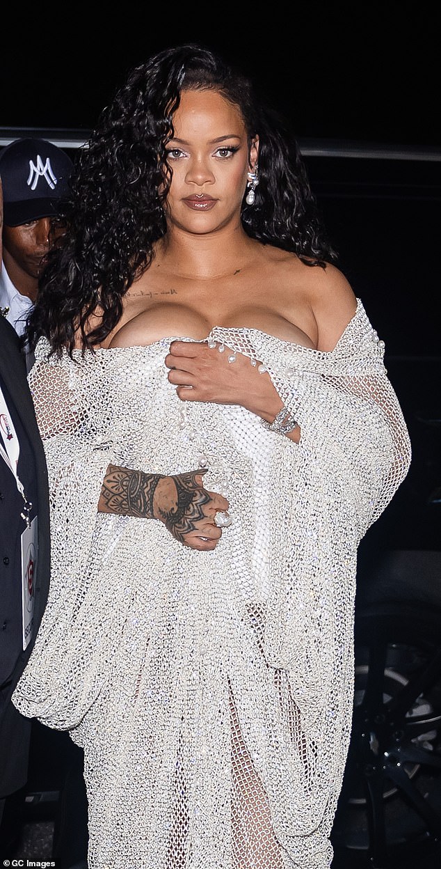 Campbell and Roach appeared to take issue with the fuller crystal dress Rihanna, 36, wore to the Alaia fashion show. 