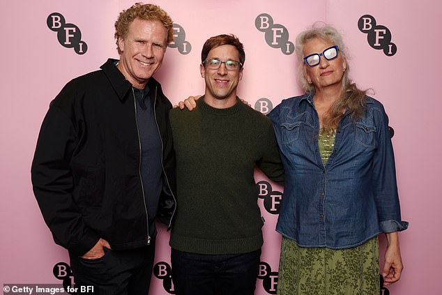 Ferrell, Greenbaum and Steele pictured at the event on Sunday