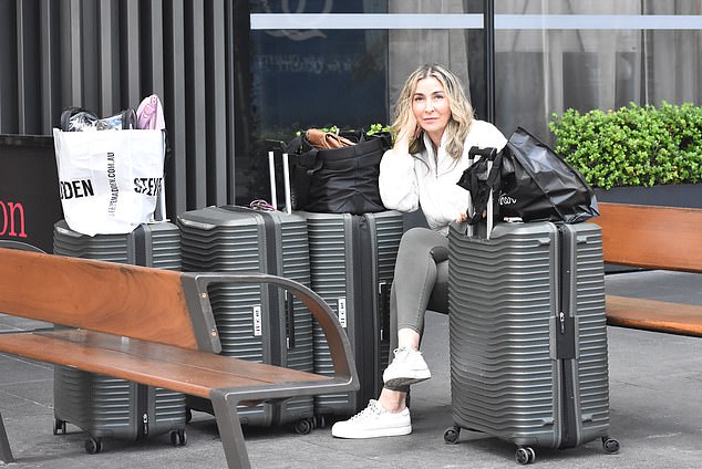 The sighting comes just days after the upcoming series' oldest bride, Morena Farina, pictured, was also spotted with her suitcases waiting to be picked up