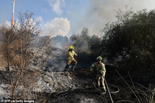 Emergency workers have extinguished a fire in the area of ​​Lod, near Tel Aviv, in central Israel