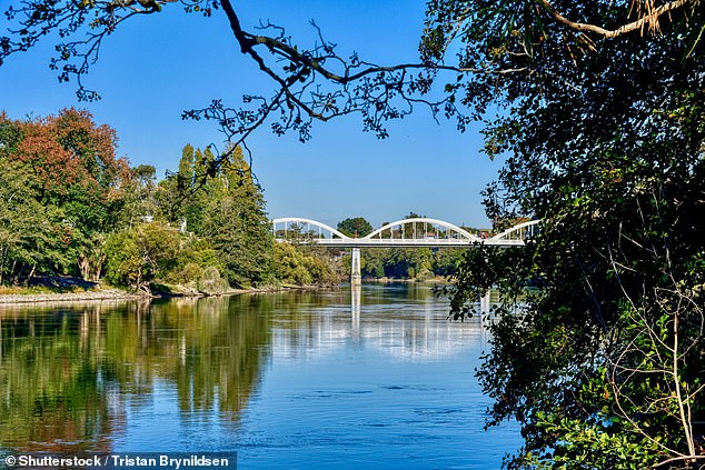 It is the first time Jetstar has flown to the city of Hamilton (pictured), giving Australians access to North Island holiday destinations including Hobbiton, the Bay of Plenty and Rotorua.