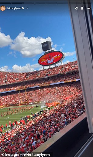 Brittany Mahomes shows off her view at Arrowhead