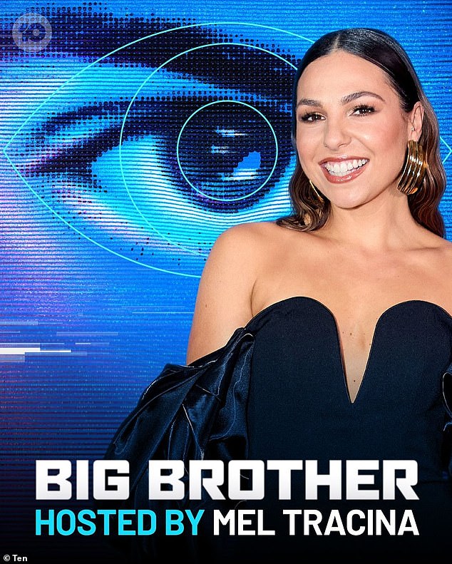 The new version of Big Brother is hosted by radio and TV personality Mel Tracina (pictured), who follows in the footsteps of the likes of Gretel Kileen and Kruger