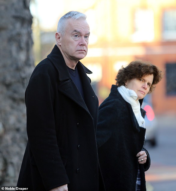 Huw Edwards pictured with his wife Vicky Find in South London in 2018. She has since split from the former broadcaster in the wake of his recent scandals