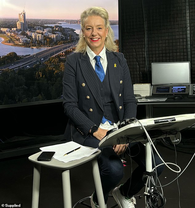 Bridget McKenzie is pictured in a suit before appearing on television