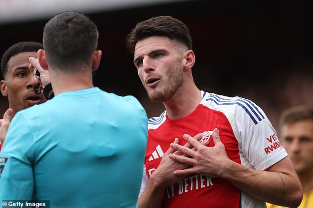 Arteta welcomes back Declan Rice for Sunday's away match against Manchester City