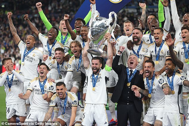 They beat last year's winners Real Madrid to the title, while England star Jude Bellingham is likely to miss out on two consecutive victories