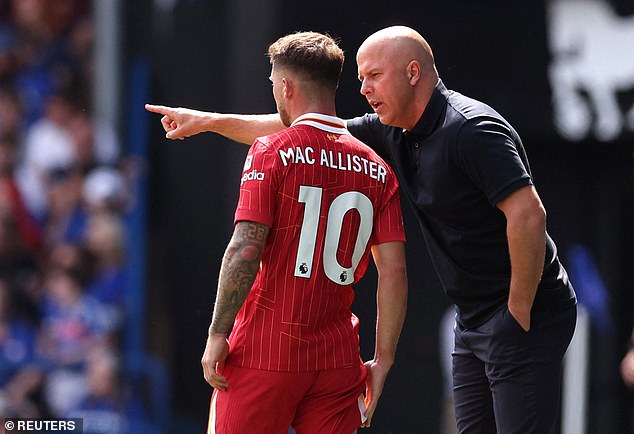 The English trio in the top seven are Liverpool, who, under new manager Arne Slot (right), hope to repeat the success of five years ago.