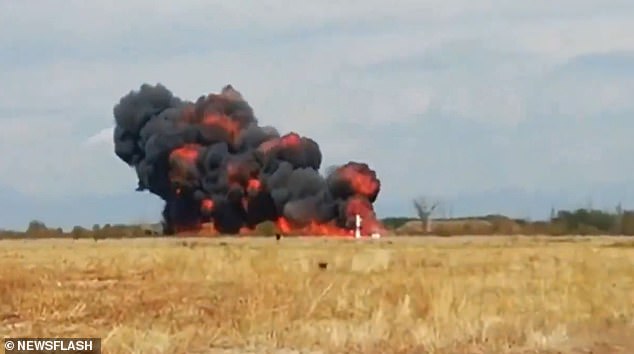 The plane exploded in a fireball shortly before a military air show was due to begin in Bulgaria