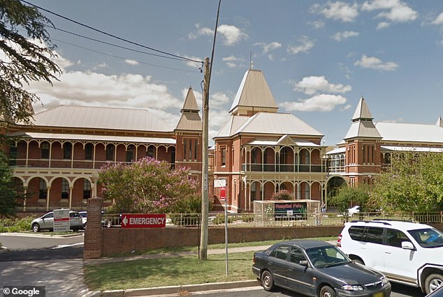 One night, Cathy could no longer breathe and her parents rushed her to the emergency room at Bathurst Base Hospital (pictured)