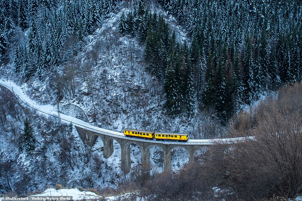 The Petit Train Jaune glides through canyons to the highest station on the French railway network