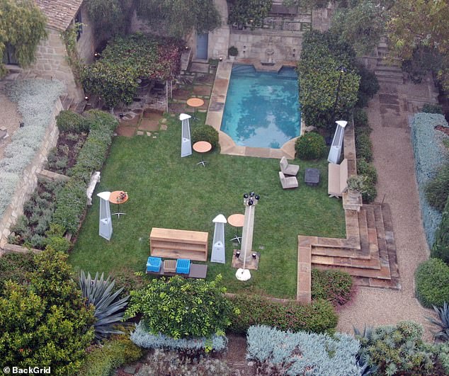 The party was held at a 7,800-square-foot, six-bedroom, eight-bathroom home in Montecito