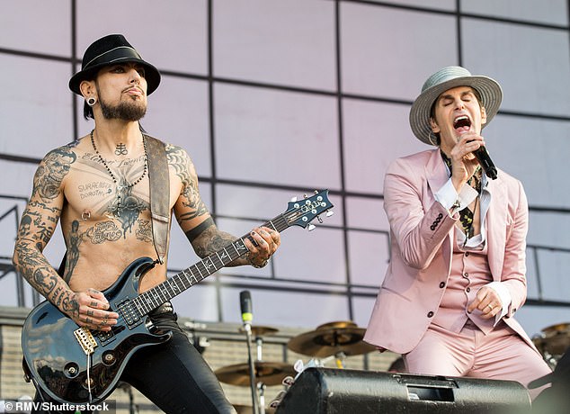 Dave Navarro and Perry Farrell performing at Lollapalooza, Chicago, in 2016