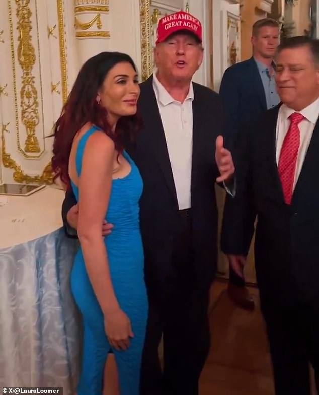 This is where we left off on Friday: the cliffhanger with a 31-year-old Kardashian-lite, with Trump in one photo with his arm around Loomer's waist.