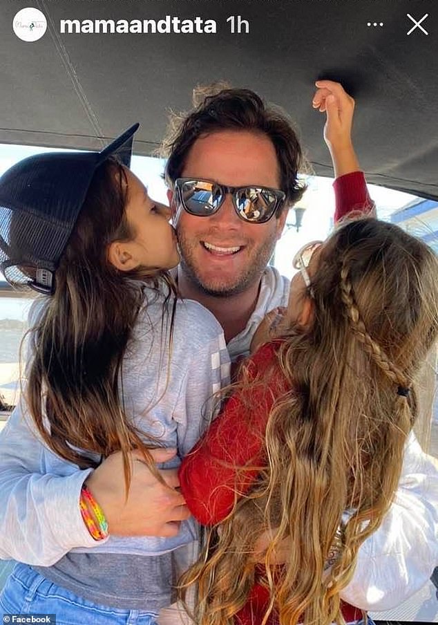 Brandon (pictured with his daughters), 43, left his family with a raft of legal problems and nearly $34 million in debt