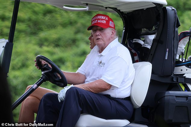 Donald Trump on his golf course in West Palm Beach