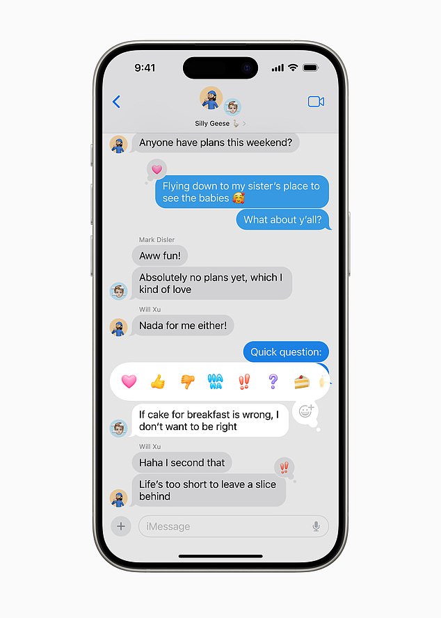 iOS 18 adds a new flair to Messages, including the ability to respond to texts with any emoji