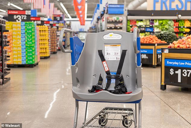 Walmart Supercenters will get two carts, while Neighborhood Markets will get at least one.