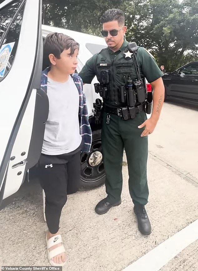 Officers filmed him being handcuffed and the offender was taken to the Volusia Family Resource Center for processing before being taken to the Department of Juvenile Justice