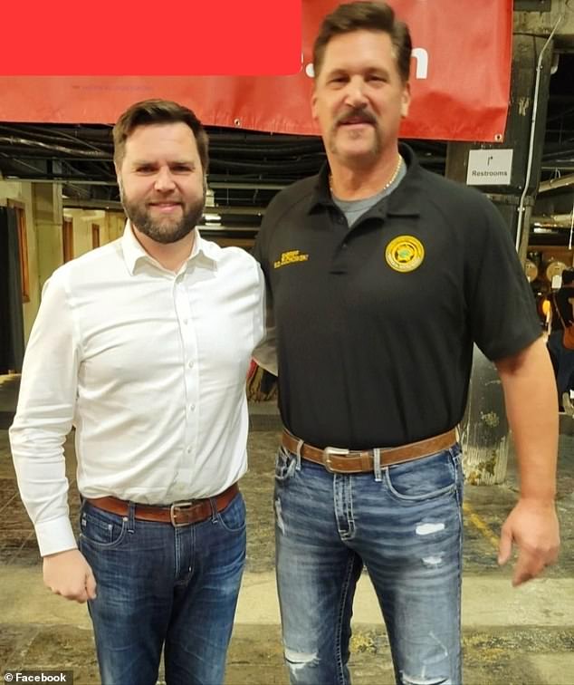 Portage County, Ohio, Sheriff Bruce Zuchowski is seen with VP candidate JD Vance