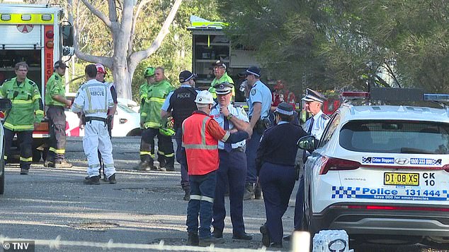 Authorities were called to a mine shaft on Dry Creek Road in Ellalong, east of Newcastle in NSW at 12.45pm on Wednesday