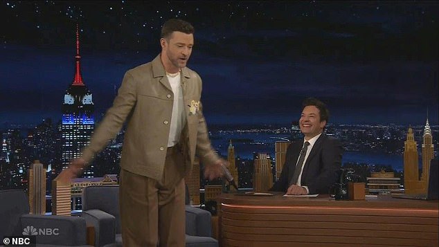 Fallon laughed as he watched his good friend Timberlake on the NBC talk show