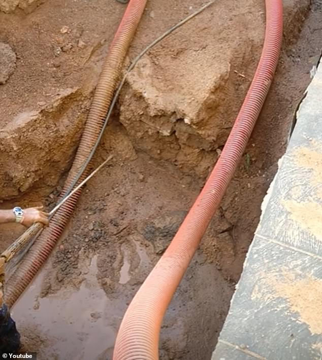 Pictured: A similar drainage procedure performed by Vatsonic on an unrelated job in 2018