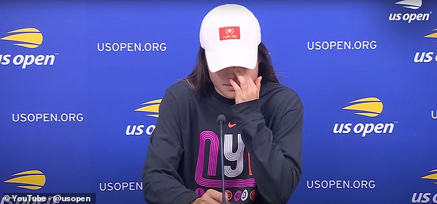 Raducanu was visibly emotional after her first-round loss at this year's US Open