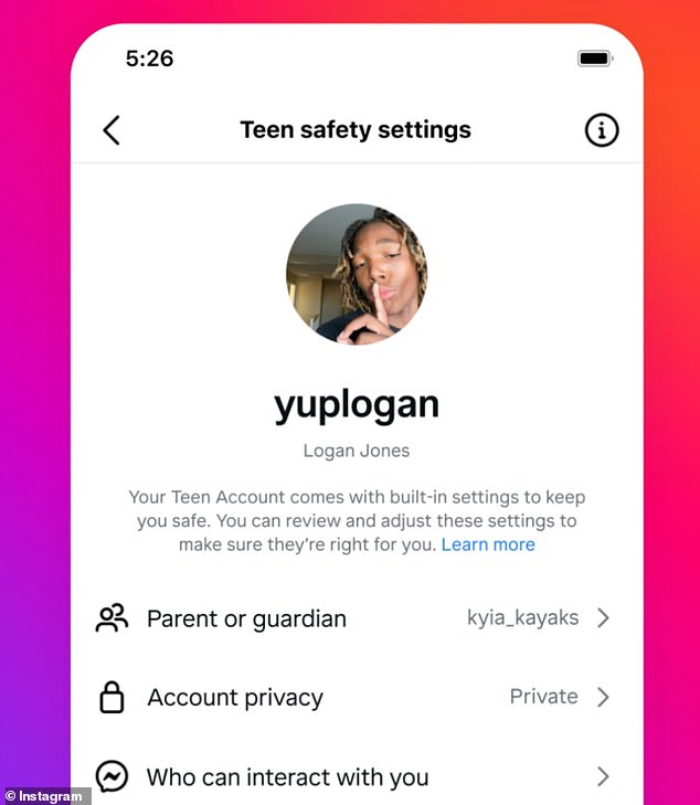 Teen accounts can set a parent or guardian as a supervisor who can manage their account's privacy settings