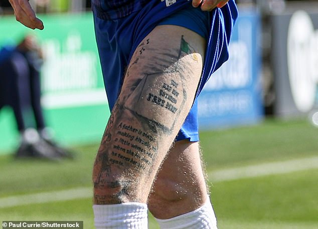 McClean tried to further irritate his rival fans by slapping his thigh to show off his 'Free Derry' tattoo