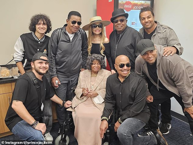 Prince (left) shared this group photo of the family on his Instagram as he honored his uncle