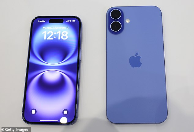 iOS 18 will be supported on the new iPhone 16 models coming later this month, as well as older models. Pictured: iPhone 16 (L) and 16 Plus