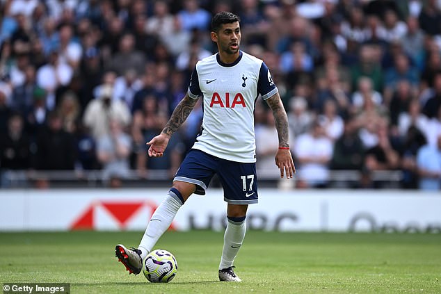 Romero (pictured) played in Tottenham's North London derby which was defeated by rivals Arsenal last weekend