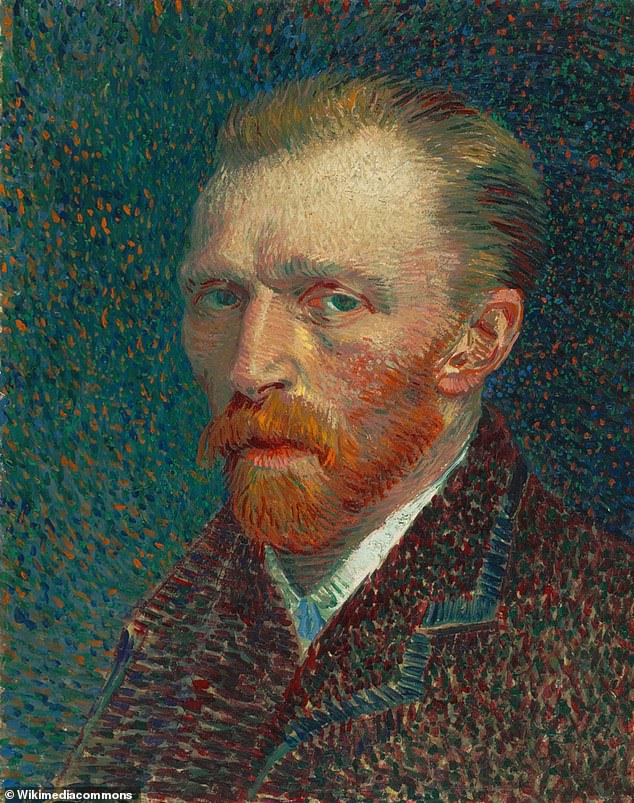 When he made 'The Starry Night', the Dutchman was in a psychiatric institution in Saint-Rémy-de-Provence in southern France. Pictured, Self-portrait, ca. 1887, Art Institute of Chicago