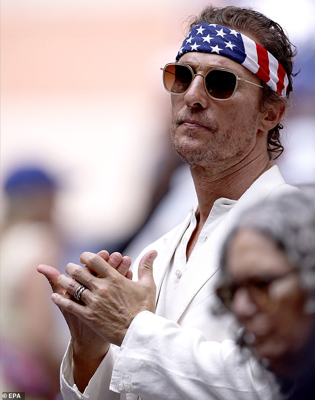 Fans speculated that McConaughey, pictured here at the US Open final in September, looks 'different'