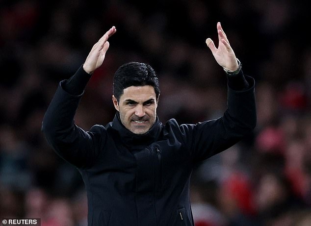 Arsenal manager Mikel Arteta pictured frustrated during his team's defeat to Bayern